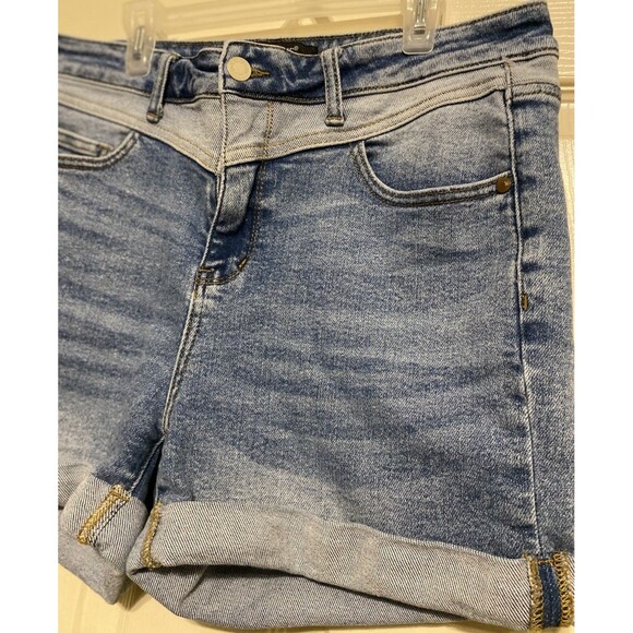 Judy Blue Denim Jean Shorts Women’s Large Stretch Cuffed JB150143 Low Rise EUC - Picture 8 of 11